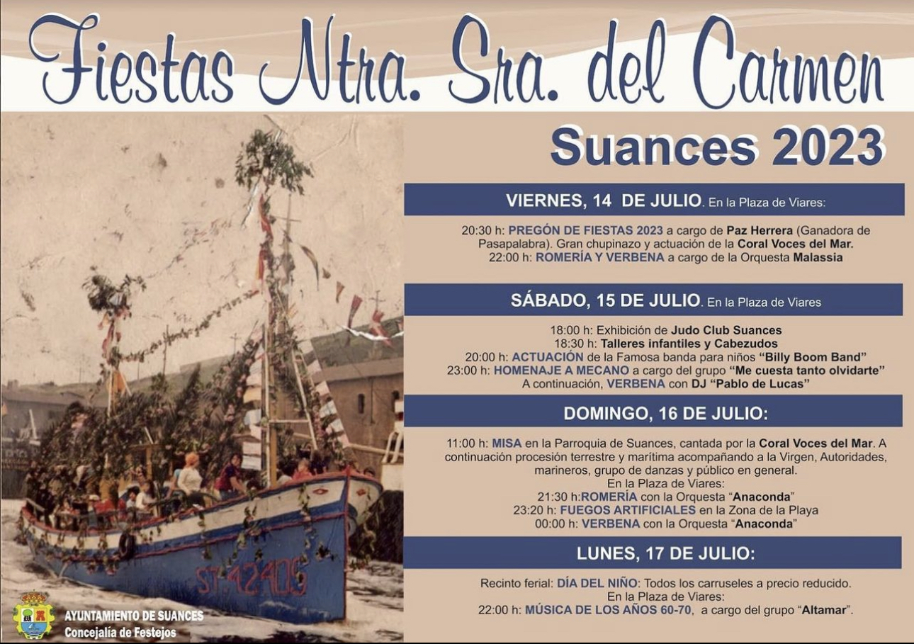Fiesta patronales de la Virgen del Carmen 2023 Suances